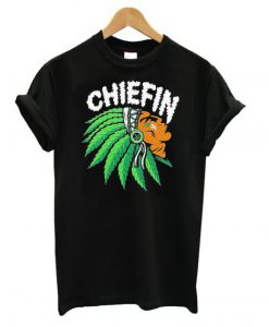 Chiefin Weed Smoking Indian T-shirt BC19