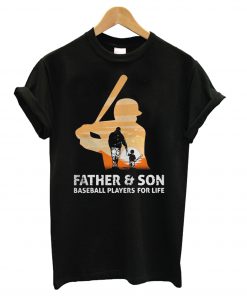 Father and son baseball players for life T shirt BC19
