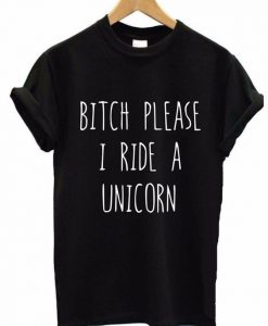 I Ride A Unicorn Shirt Black BC19