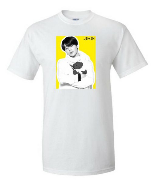 New BTS Shirt White JIMIN T-Shirt BC19