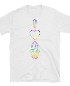 Rainbow I Love Crystals T-Shirt BC19