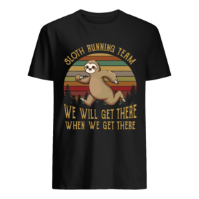 Sloth running team T-shirt Bc16