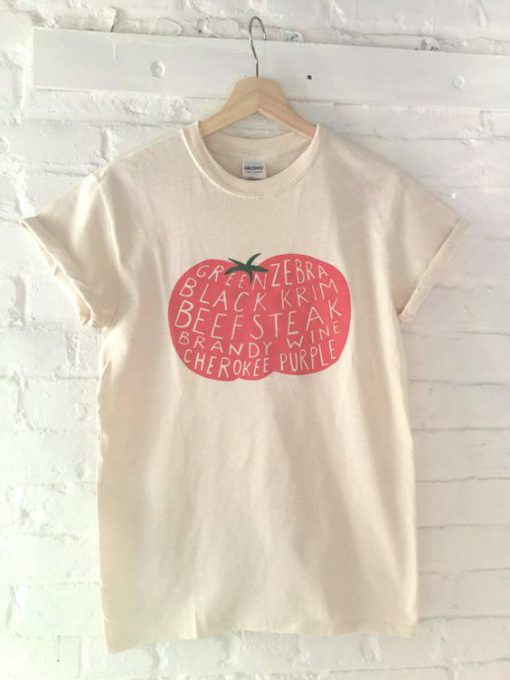 Tomato T-Shirt, Food Shirt, Garden Shirt, Vegetable Shirt, Screen Printed T Shirt, Vegetable Print BC19