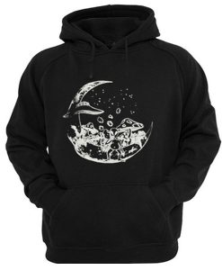 alien on the moon hoodie BC19