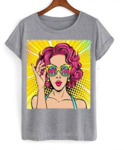 wow pop art face t-shirt BC19