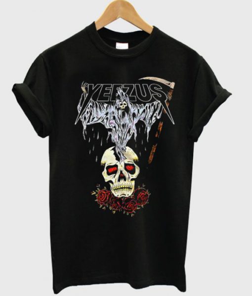 yeezus death skull t-shirt BC19