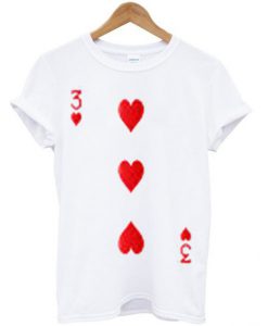 3 love heart card poker t-shirt BC19