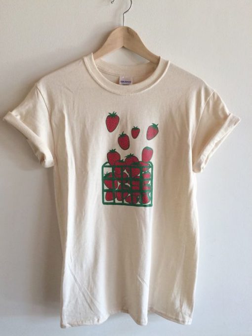 Strawberry Screen Print Garden T-Shirt BC19