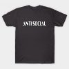 Anti-Social Text T-Shirt ZK01