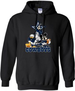 Dallas Cowboys Mickey Mouse Donald Duck Goofy Football Hoodie AD01