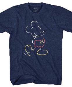 Disney Mickey Mouse Line Pop T-Shirt ZK01