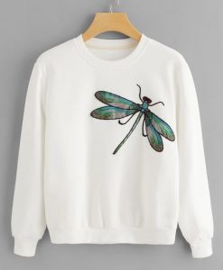 Dragonfly Embroidered Sweatshirt SN01