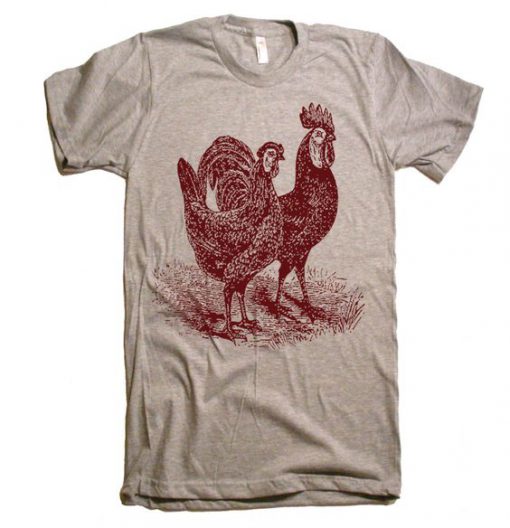 Rooster Chicken Farm Country T Shirt tee EC01