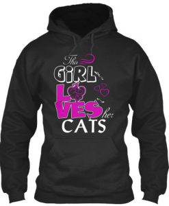 This girl loves her cats Hoodie EC01