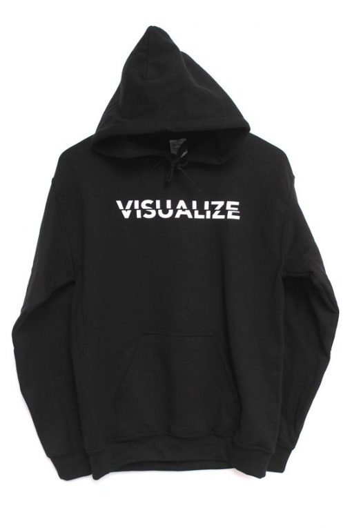Visualize Black Graphic Hoodie SN01