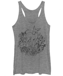 Women's - Fawn with Flowers Tank Top EC01