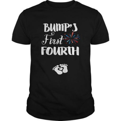 Bump’s first fourth pregnant lady T-shirt ZK01