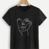 Face and Letter Tee Tshirt EC01