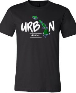 Hawaii State Map Urban T-Shirt ZK01