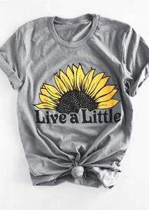 Live a Little Sunflower Tshirt EC01