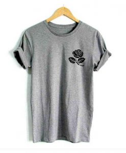 Rose Flower Pocket Women's T-shirt EC01
