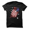 USA Flag Black T-Shirt ZK01
