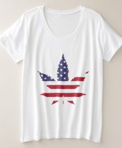 USA-Marijuana Leaf T-Shirt ZK01