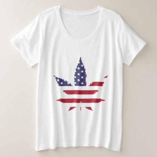 USA-Marijuana Leaf T-Shirt ZK01