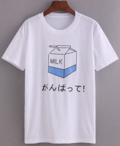 Comic Milk Box Print T-Shirt LP01
