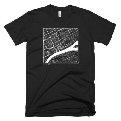 Detroit Map T-Shirt AD01