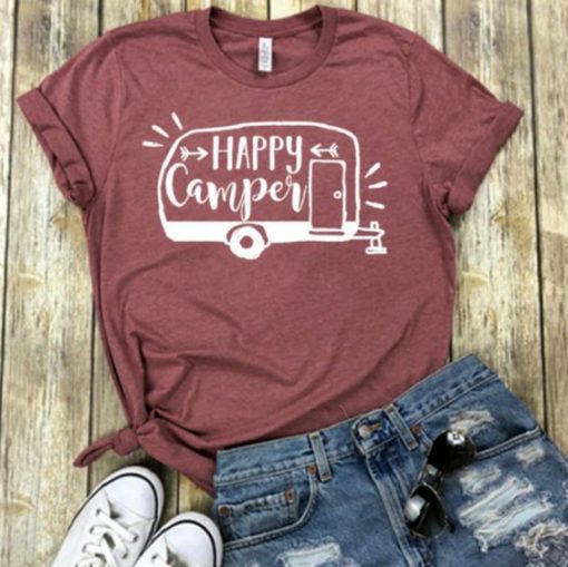 Happy Camper Letter Tshirt EC01