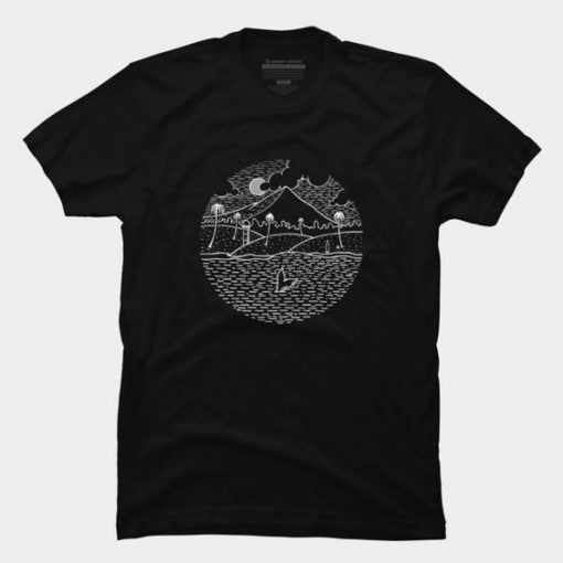 Mountain Ocean Whale T-Shirt EC01