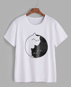 Yin Yang Cats T-Shirt AD01
