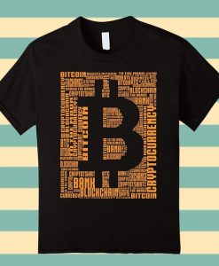 Bitcoin Crypto Logo Black T-Shirt ZK01