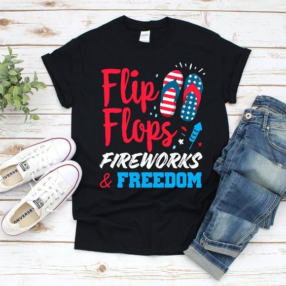 Fireworks Flip Flops T-Shirt SR01