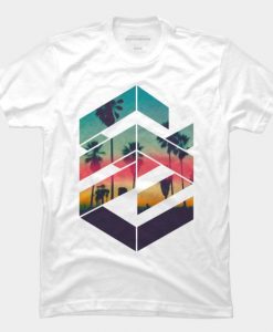 Geometric Sunset beach T-Shirt KH01