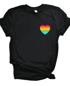Rainbow Pride Heart Tshirt EC01