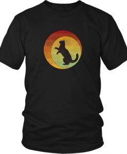 Retro Cat Geometric T-shirt ZK01
