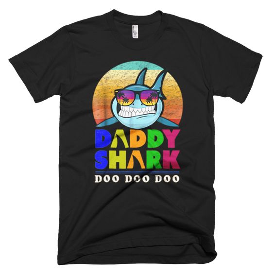 Retro Vintage Daddy Shark T-shirt FD01