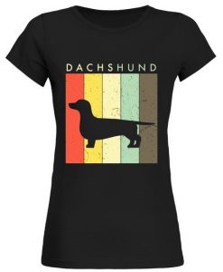Retro Vintage Style Dachshund T-shirt FD01