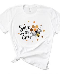 Save The Bees White T-Shirt FD01