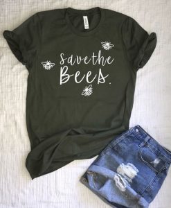 Save the Bees Grey Tshirt FD01