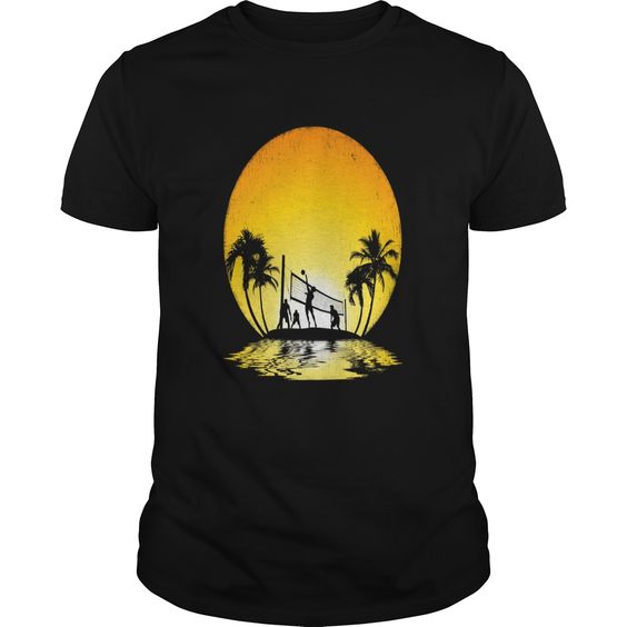 Sunset Beach Volleyball T Shirt EC01