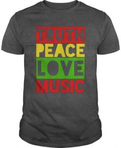Truth Peace Love Music Reggae T Shirt SR01