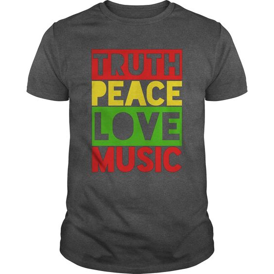 Truth Peace Love Music Reggae T Shirt SR01