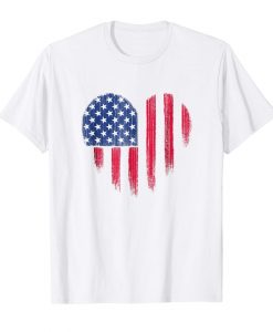 USA Flag Heart T-Shirt GT01