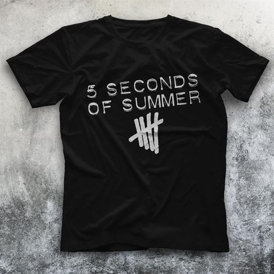 5 Seconds Of Summer Black T-Shirt ZK01