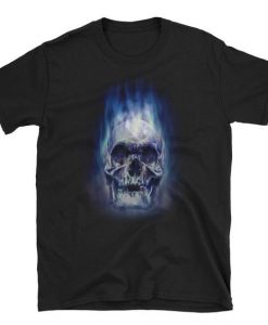 Blue Flame Skull T-Shirt DV01