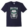 Cool Irish to the Bone Sugar Skull T-Shirt DV01