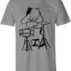Drummer Cat T-shirt ZK01